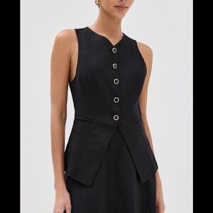 Reformation Black Sleeveless Blouse